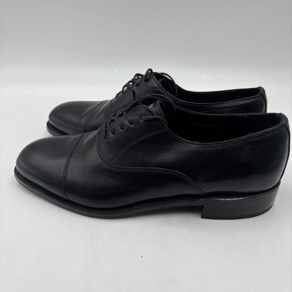 Florsheim Men's Shoes 9.5 D Dress Black Leather Cap Toe Oxford Lace 17168